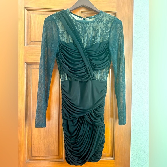 Elegant BCBG Lace Black Dress - Picture 1 of 2